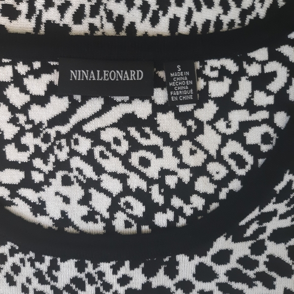 Leopard fit flare sweater dress sz small NWT *C4 - Picture 5 of 6